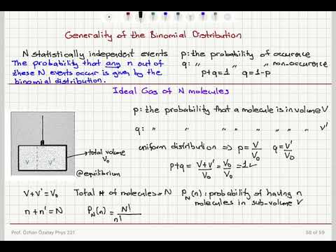 Week 2-12 Generality of the Binomial Distribution