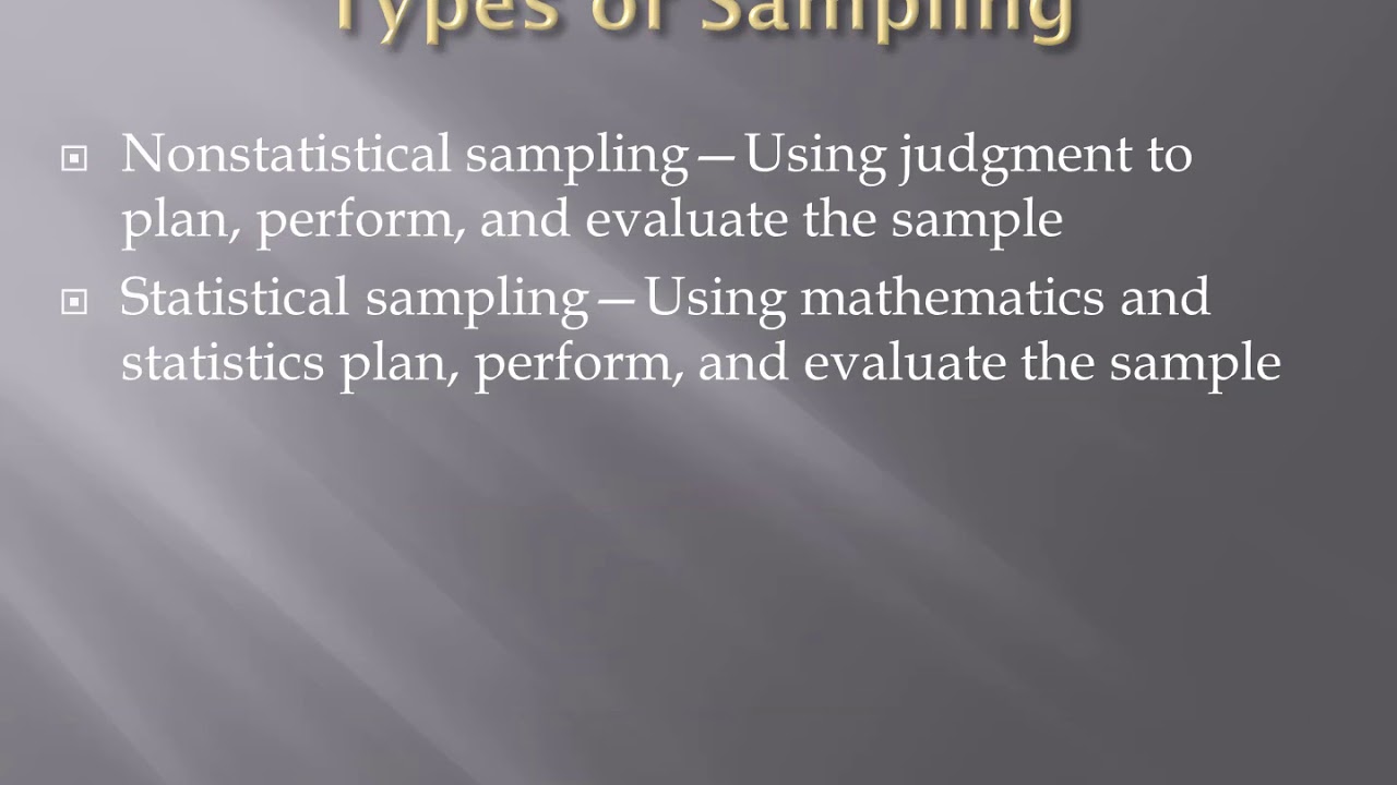 Chapter 9 Audit Sampling