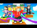 ROBLOX CHOP AND FROSTY FINISH THE BRICK RACE CHALLENGE