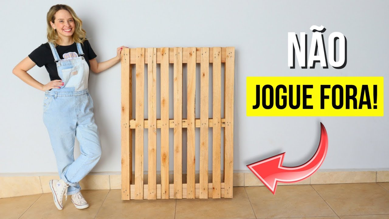 OLHA O QUE EU FIZ COM ESSE PALLET! VIROU UM MÓVEL LINDOOO!! DO LIXO AO LUXO!!