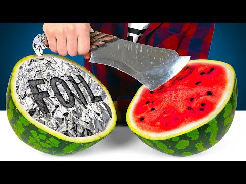 How To Make A SHARP KNIFE From Kitchen Foil