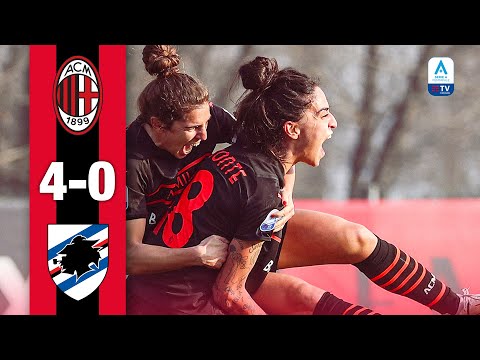 Thomas x2, Bergamaschi and Piemonte | AC Milan 4-0 Sampdoria | Highlights Women's Serie A