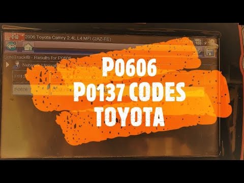 2002 - 2007 TOYOTA CAMRY FIX FOR P0606 P0137 ENGINE LIGHT PROBLEM