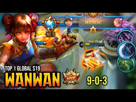 MANIAC! WANWAN BEST BUILD 2022 | BUILD TOP 1 GLOBAL WANWAN GAMEPLAY | MOBILE LEGENDS✓