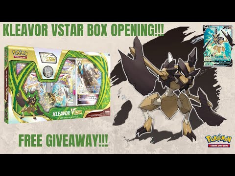 Pokemon Card Opening - Kleavor VStar Box + Giveaway!!!