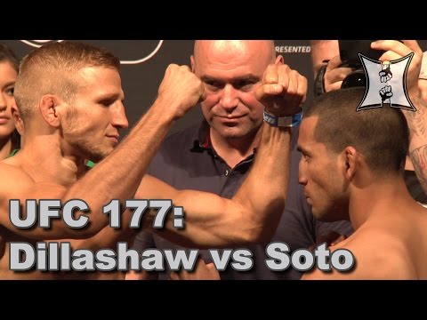 UFC 177: TJ Dillashaw vs Joe Soto Weigh-in + Staredown (HD / Complete + Unedited)