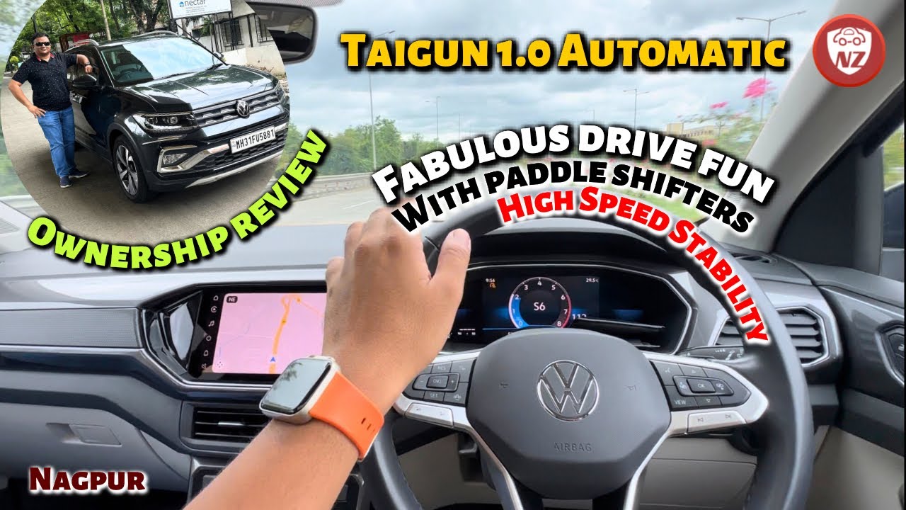 VW Taigun 1.0 Topline Automatic | Ownership Review & High Speed Stability Test | Volkswagen Nagpur