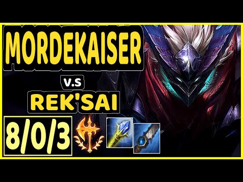 TYNX (MORDEKAISER) vs REK'SAI - 8/0/3 KDA JUNGLE GAMEPLAY - EUW Ranked GRANDMASTER
