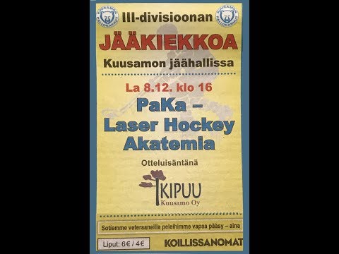 PaKa - Laser Hockey Akatemia jääkiekko-ottelu 8.12.2018