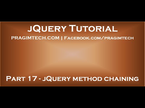 jQuery method chaining