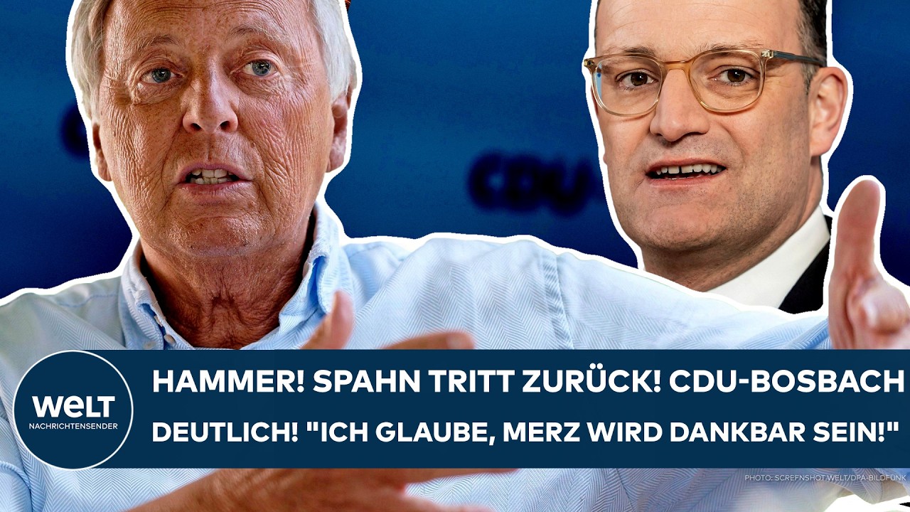 DEUTSCHLAND: Hammer! Spahn tritt zurück! CDU-Bosbach deutlich! "Ich glaube, Merz wird dankbar sein!"