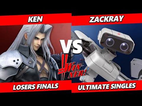 WINNER! Period Losers Finals - KEN (Sephiroth, Sonic) Vs. Zackray (ROB) Smash Ultimate - SSBU