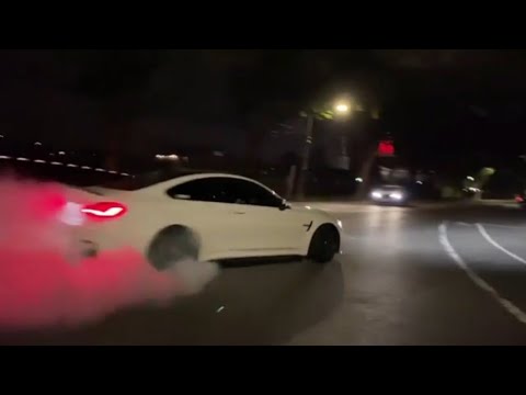 Bmw M4 CS F82 - Brutal drift, Donuts, Burnout & Exhaust sound