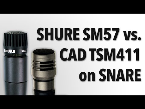 Shure SM57 / CAD TSM411 Snare Drum Mic Test