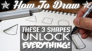 HOW TO DRAW - Basic Shapes UNLOCK EVERYTHING!