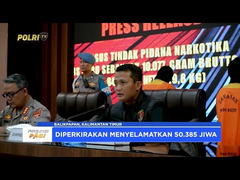 POLDA KALTIM UNGKAP KASUS PEREDARAN 9,8 KG SABU