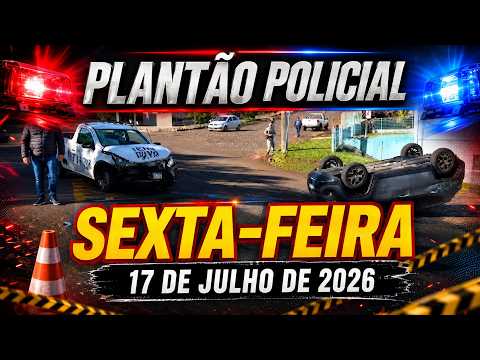 Plantão Policial, sexta-feira, 17 de julho de 2026