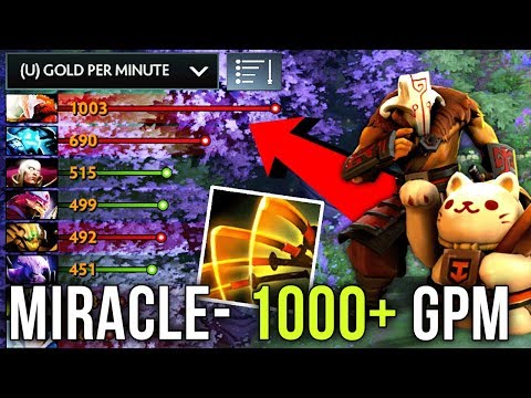Miracle- Juggernaut Farming Simulator 1000+ GPM Dota 2