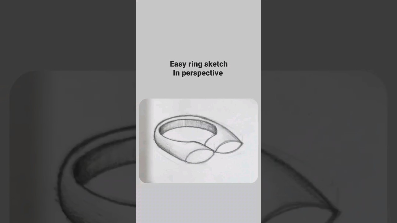 Easy ring sketch tutorial #jewellery #sketch #prespective #ring #drawing #design #jewelry #diy #3d
