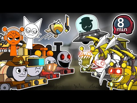 CHOO CHOO CHARLES vs SPRUNKI & GHOSTBUSTERS COMPLETE EDITION  PART B I AMONG US ANIMATION