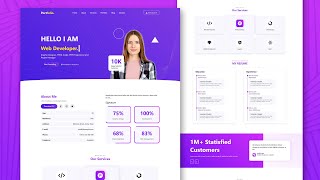 How To Make A Portfolio Website Using HTML CSS JS | Complete Responsive Website Design