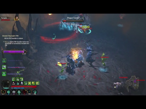 Diablo 3 - Season 11 HARDCORE Necromancer part 20 Greater Rift 66 / 1080p 60fps / No commentary