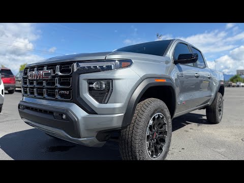 2026 GMC Canyon Crew Cab Short Box 4-Wheel Drive AT4 in Silver for sale at North Star Chevrolet Buick GMC in Cranbrook, BC