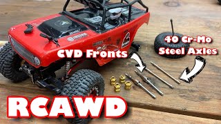 SCX24 RCAWD 4.5mm Extended Steel Axles - Rubber Sealed Bearings - Metal Driveshafts