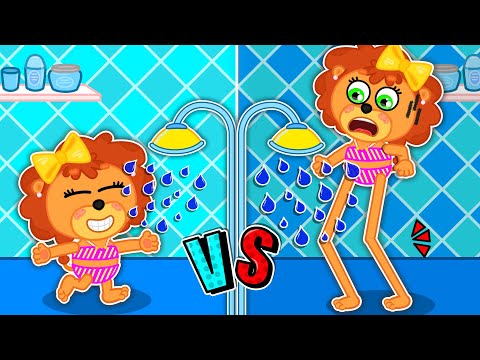 LeonCito | Piernas Largas vs Piernas Cortas | Dibujos animados | Video Para Niños