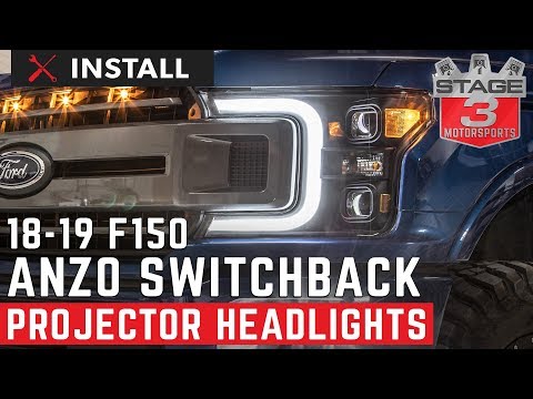 2018-2019 F150 ANZO Plank Style Switchback Projector Headlights Install
