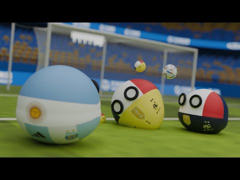 El gol de di maria en la final del 2022, pero recreado en countryballs 3D⚽
