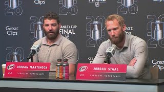 Hurricanes' Jordan Martinook, Jordan Staal talk Game 4 prep