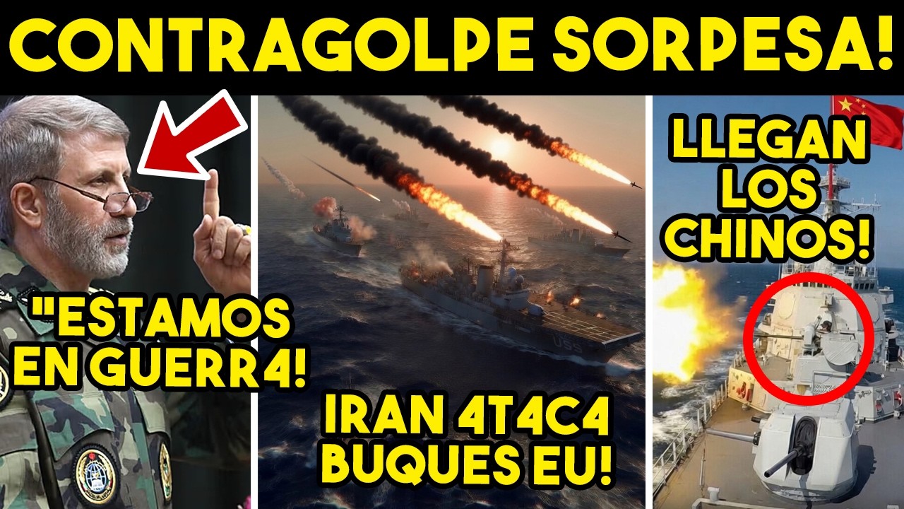 MARTILLAZO DE IRAN! CAE LLUVIA DE DRONES A BUQUES EU, ULTIMATUM FINAL. ARABES LLORAN A TRUMP.