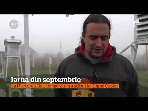 Iarna din septembrie. La Miercurea Ciuc temperatura a scăzut la -1°C