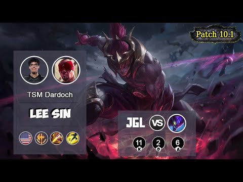 TSM Dardoch Lee Sin Jungle VS Kha'Zix | LOL | S10 NA Placements - Full Gameplay