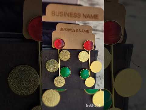 Wooden Cardboard Customizable Hexagon Earring Display Card