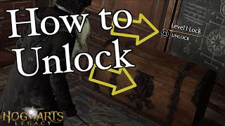 How to Unlock Level 1 Locks in Hogwarts Legacy - How to Open Level 1 Chests / Doors Hogwarts Legacy