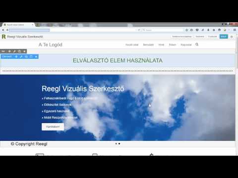 Reegl Vizuális Szerkesztő, az elválasztó elem használata