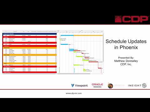 How to Update Your Schedule in Phoenix Project Manager