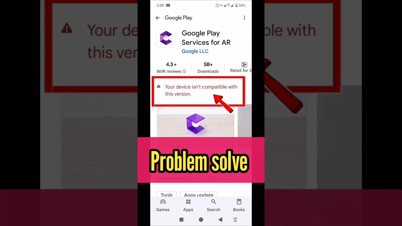 Your device isn't, compatible with this version | your device it's compatible with this version prob