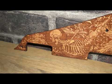Handcrafted Cherrywood Pickguard for Gibson Les Paul Studio & Historic '59 – Laser-Engraved Custom Design image 6