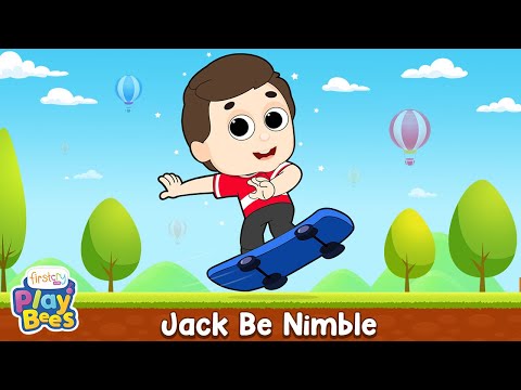 Jack Be Nimble With Lyrics | English Kids Nursery Rhyme for kids | Sing Along