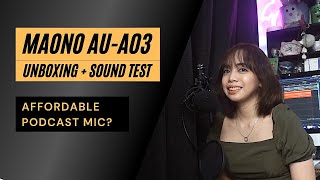 Video thumbnail for Maono AU-A03 Unboxing + Sound Test by marshey123
