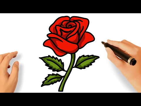 COMMENT DESSINER une ROSE FACILE