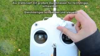 preview picture of video 'DJI Phantom 2 - Premium-Paket - Präziser Drehknopf für die Kamerasteuerung (Nickachse)'