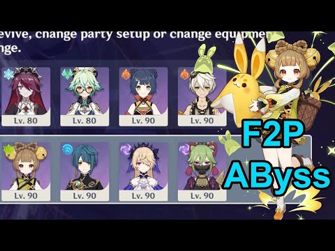 F2P 4 Star characters and weapons OP Yaoyao spiral abyss 3.5 floor 12 Genshin Impact