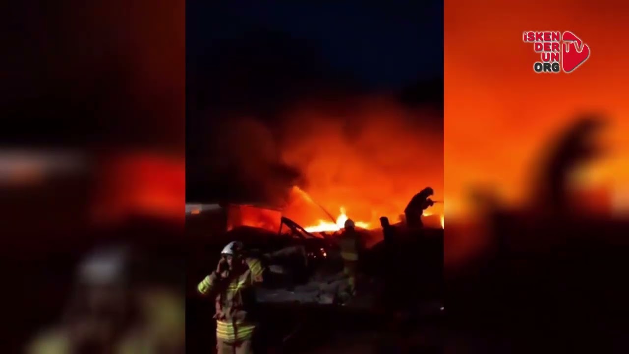 Belen’de Konteyner Yangını