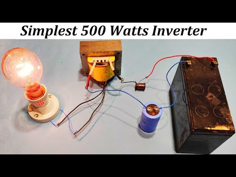 Simplest 12V DC to 220V AC Converter || 500W Power Inverter without IC Video