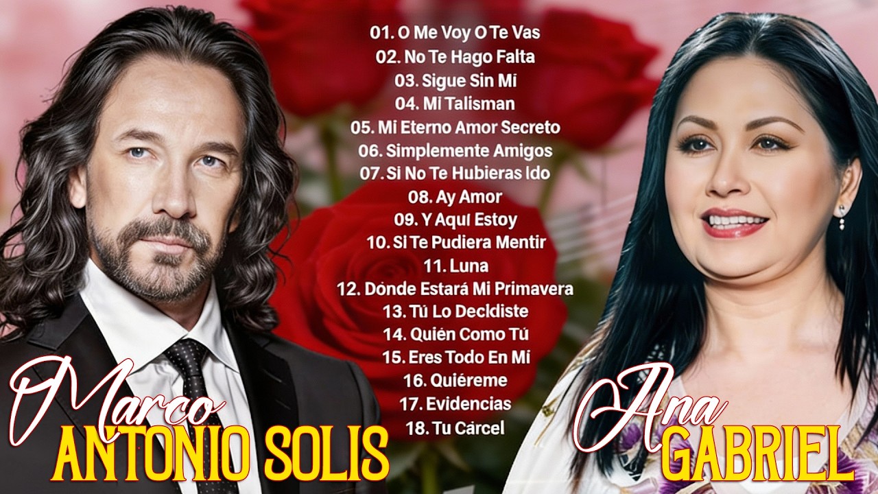 MARCO ANTONIO SOLÍS y ANA GABRIEL 30 GRANDES ÉXITOS INOLVIDABLES - ÉXITOS SUS MEJORES CANCIONES