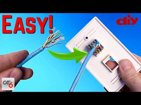 CONNECTING CAT6 CABLE TO PLUG | KEYSTONE JACK INSTALL